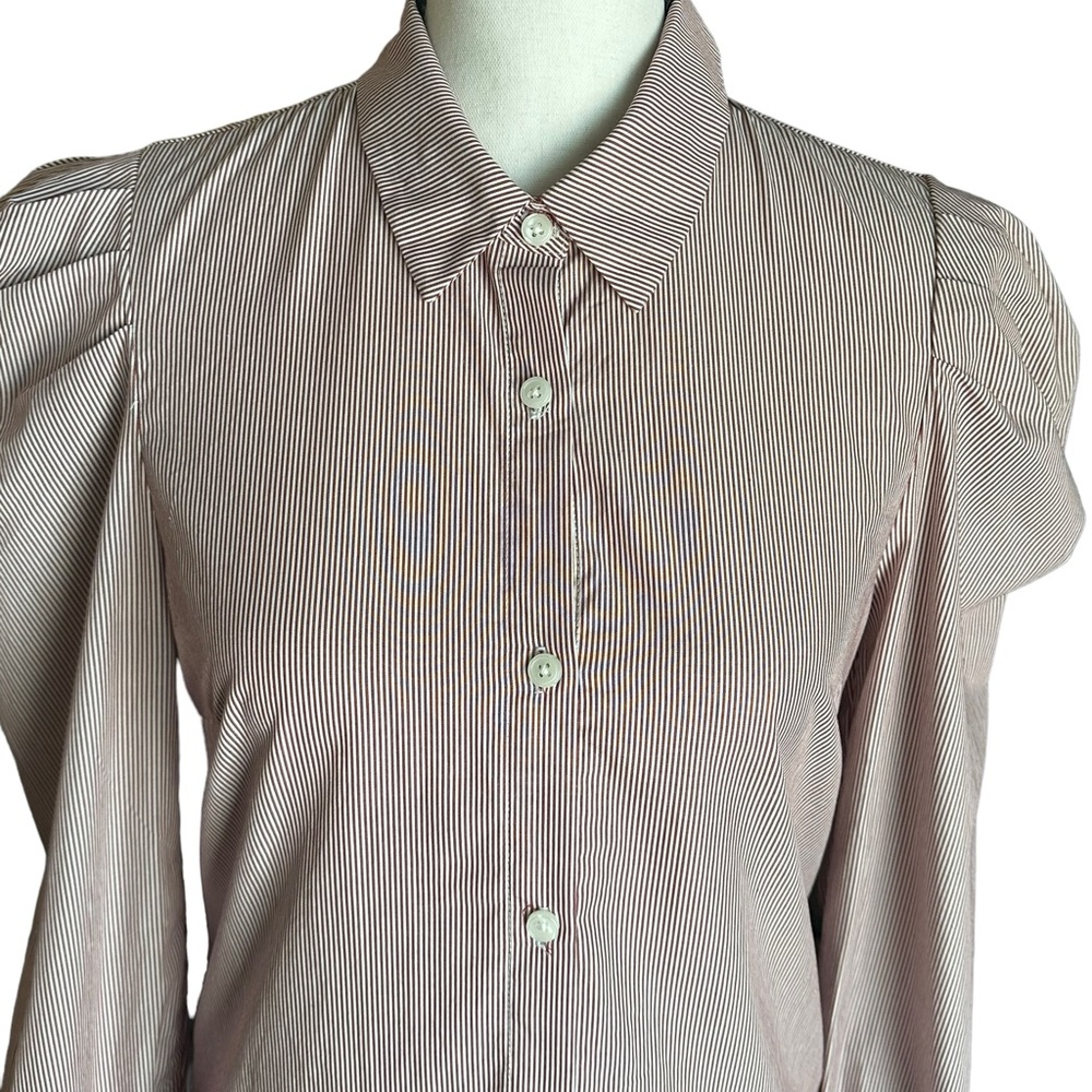 FOREVER 21 Shirt Womens Small Red White Plaid Long Sleeve Collared Button Down - Picture 2 of 14